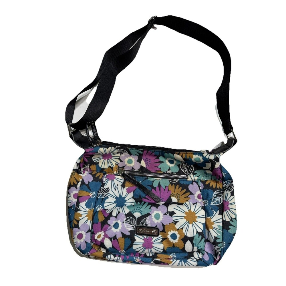 Lily Bloom “Flower Power” Floral Crossbody Bag Purse Colorful Adjustable Strap